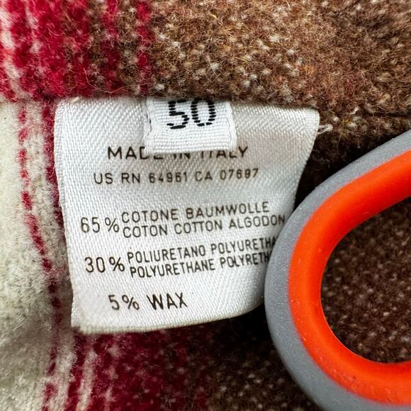 Rare VTG Italy United Colors Benetton Wax Canvas Olive Chore Coat Blanket  50 - Picture 11 of 11